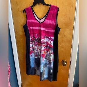 DOLCEZZA mini-dress with abstract painting print.